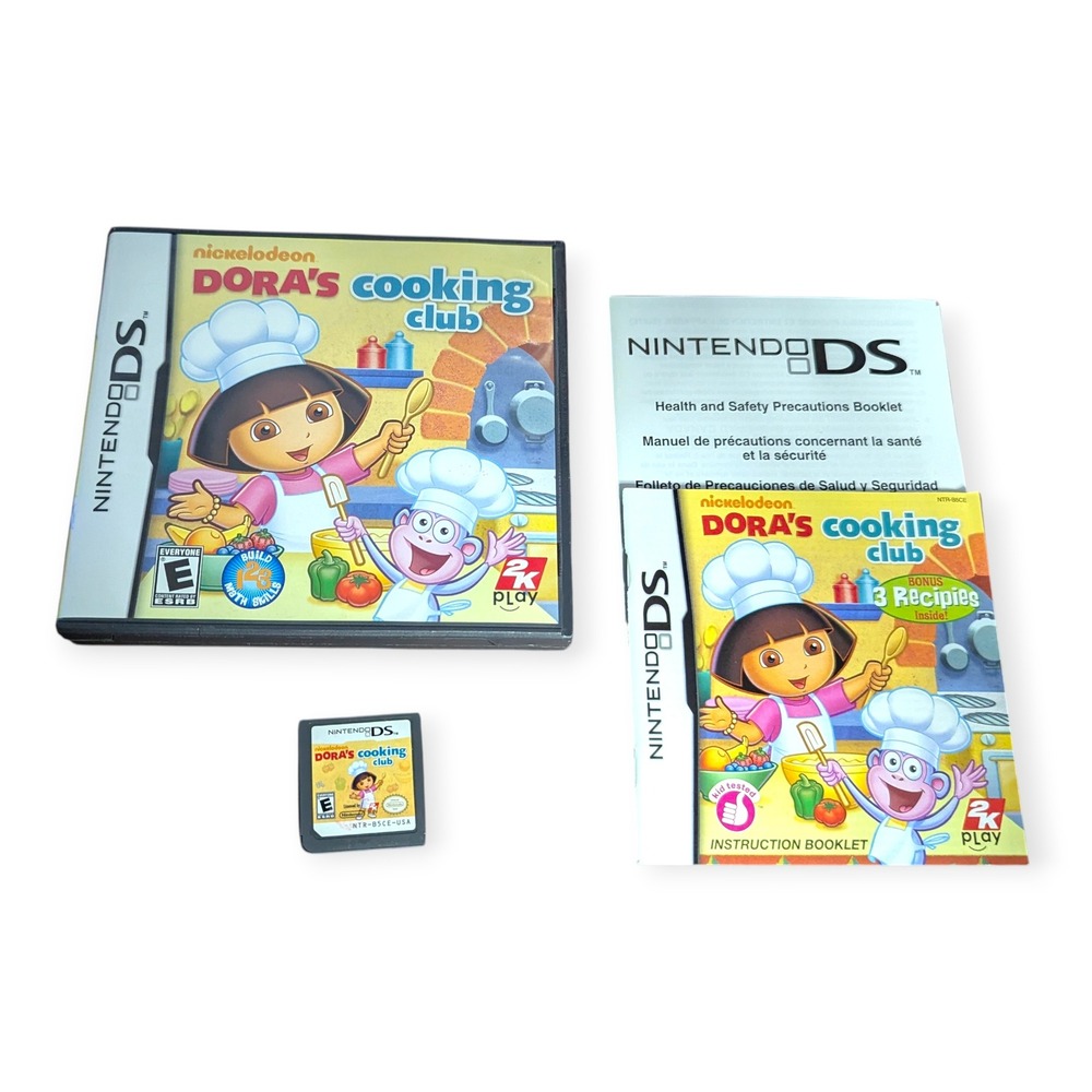 Nintendo DS Dora's Cooking Club Game with Case Cartridge Instruction Booklet CIB